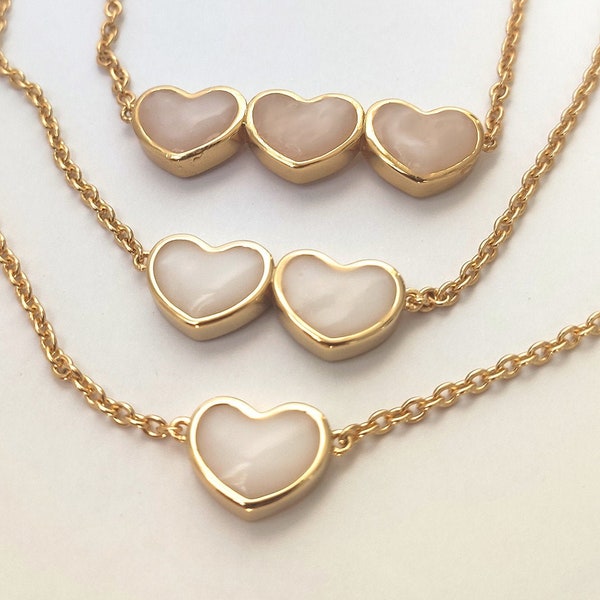 DIY Heart breastmilk Necklace or Bracelet | 1, 2, 3 or 4 breastmilk hearts | 925 silver, gold plated | DIY Breastmilk jewelry kit |