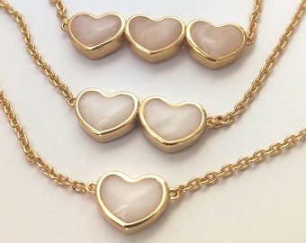 Collar o pulsera de leche materna con forma de corazón DIY / 1, 2, 3 o 4 corazones de leche materna / plata 925, chapada en oro / Kit de joyería DIY para leche materna /