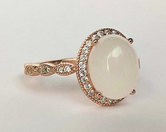 DIY Milk Ring Kit: Rose Gold 925 Sterling Silver Oval Halo Milk Ring, keepsake jewelry