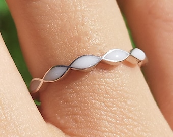 Kit fai da te per anello eterno al latte: anello impilabile al latte in argento sterling 925, gioiello ricordo