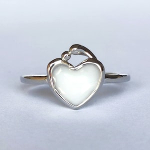 Mother and Child Heart Breastmilk Ring, 925 Sterling Silver, DIY Breastmilk kit, DNA and keepsake Jewelry