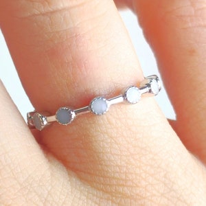 DIY Dainty Milk Dots Breastmilk Ring Band | sterling silver | stackable Breastmilk ring | DIY Breastmilk jewelry kit | keepsake Jewelry