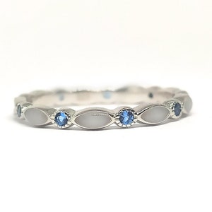 DIY Birthstone Eternity Milk Ring Band: 925 Sterling Silver, DIY milk Jewelry Kit, keepsake jewelry