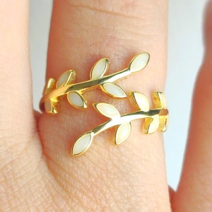 DIY Leafs Breastmilk Ring | 925 sterling Silver, Yellow gold plated | DIY Breastmilk jewelry kit | keepsake jewelry | memorial jewelry