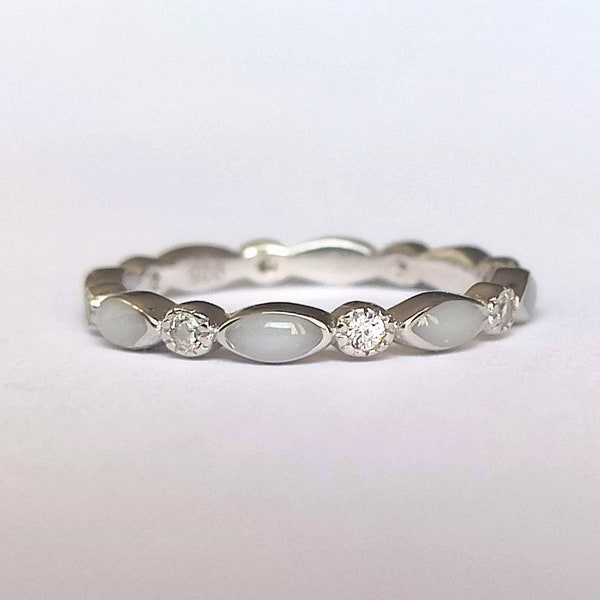 Sterling Silver Eternity Ring: DIY Keepsake Jewelry Kit, Milk jewelry