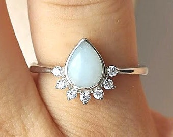 Teardrop Crown milk Ring DIY Kit, Sterling silver, keepsake jewelry