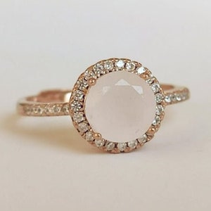 DIY Milk Halo Ring: 925 Sterling Silver, Rose Gold Plated, keepsake jewelry