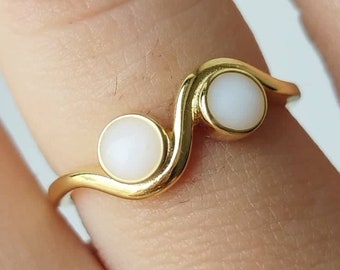 DIY Milk Double Embrace Ring Kit: Sterling Silver, Yellow Gold Plated, keepsake jewelry