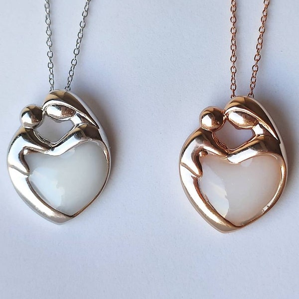 DIY Milk Jewelry kit, Mother and Child milk pendant, 925 silver, keepsake jewelry