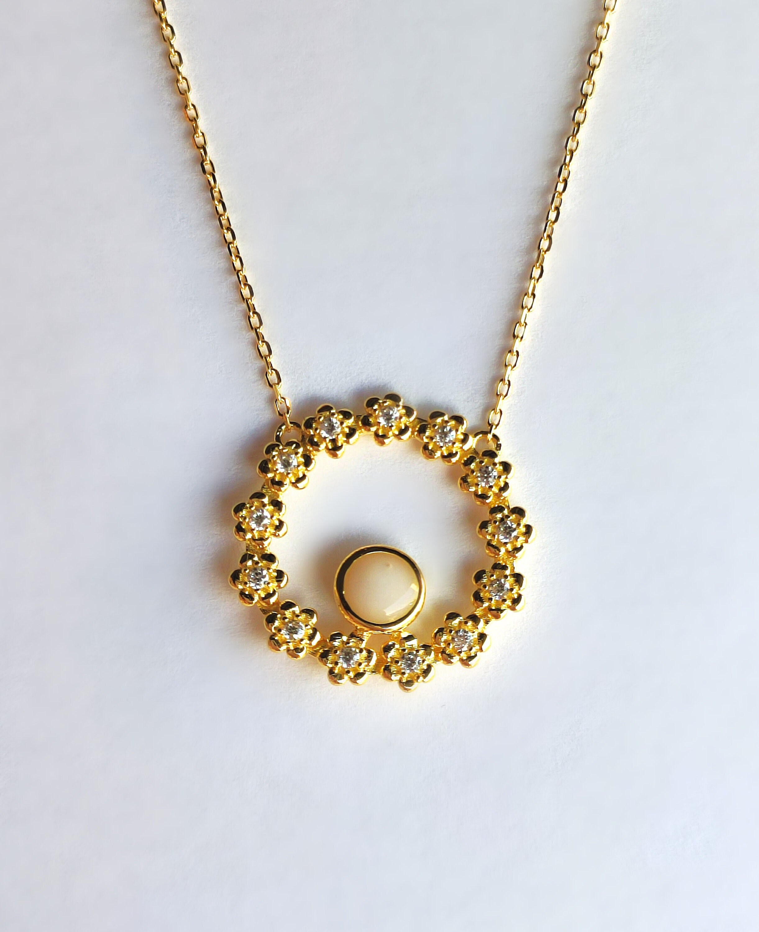 Circle of Love Breastmilk Necklace, 925 Silver, Yellow Gold plated, DIY Breastmilk kit, DNA and keepsake Jewelry