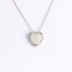 Heart Halo milk Pendant, 925 sterling silver, DIY milk Jewelry kit, DNA and keepsake Jewelry image 2
