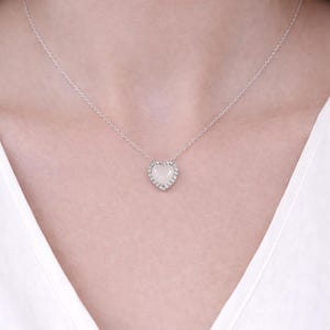 Heart Halo milk Pendant, 925 sterling silver, DIY milk Jewelry kit, DNA and keepsake Jewelry image 3