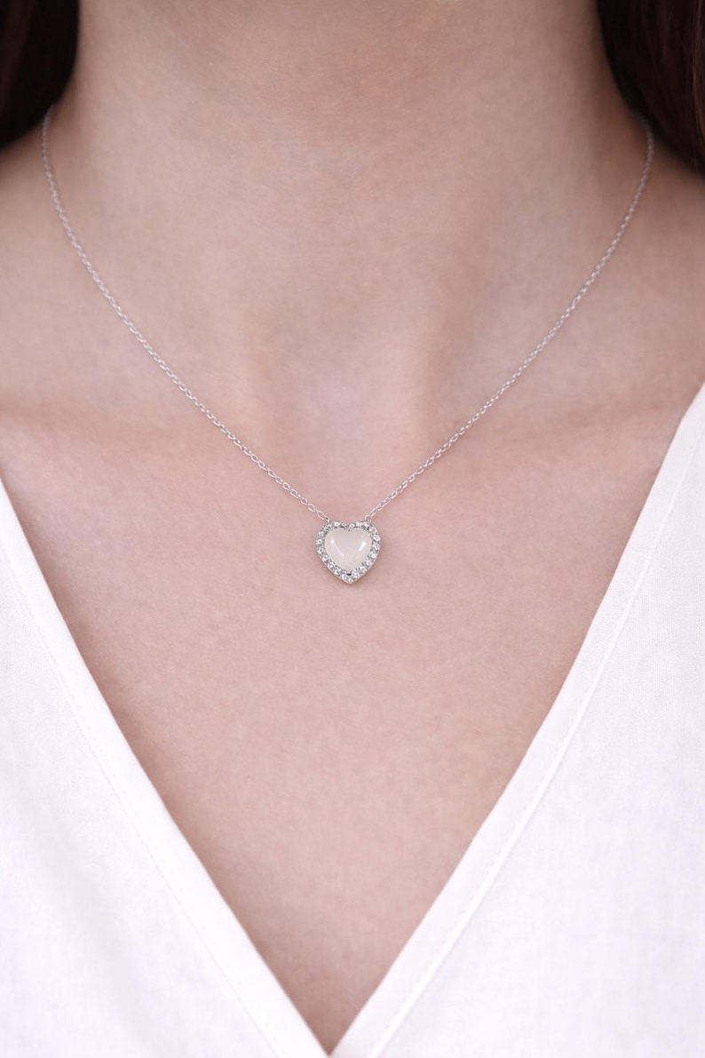 Heart Halo milk Pendant, 925 sterling silver, DIY milk Jewelry kit, DNA and keepsake Jewelry image 3
