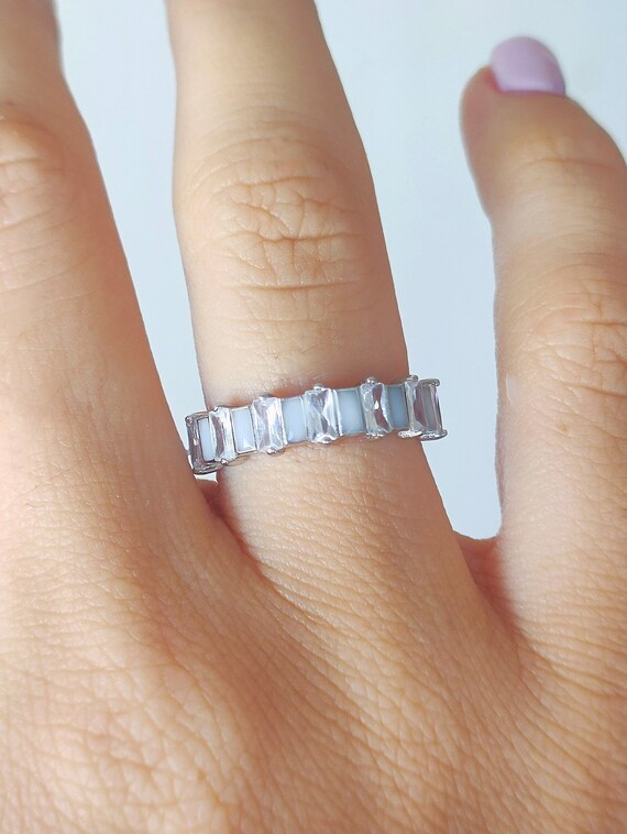 DIY Baguette Breastmilk Ring Band 925 Silver Half Band Stackable Breastmilk Ring DIY Breastmilk Jewelry Kit Keepsake Jewelry Etsy UK