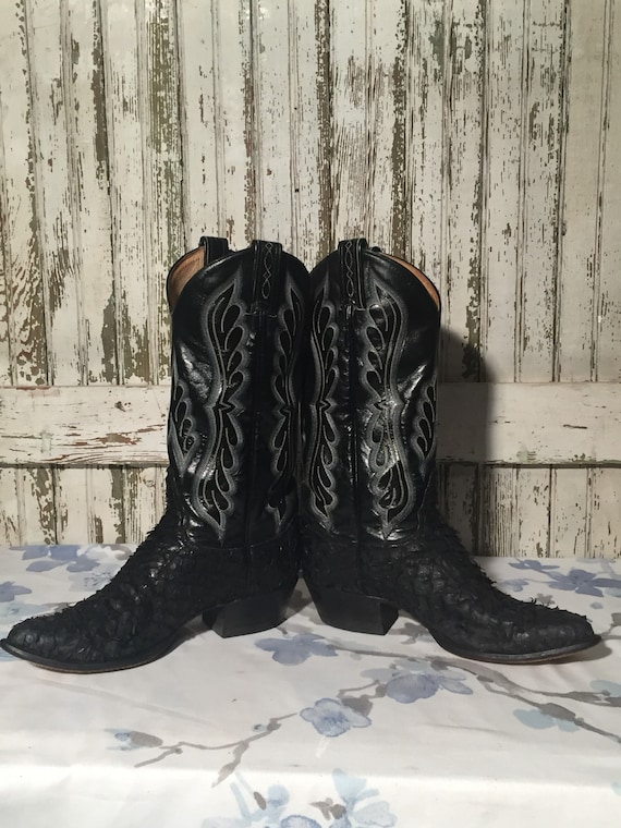 tony lama men's black boots