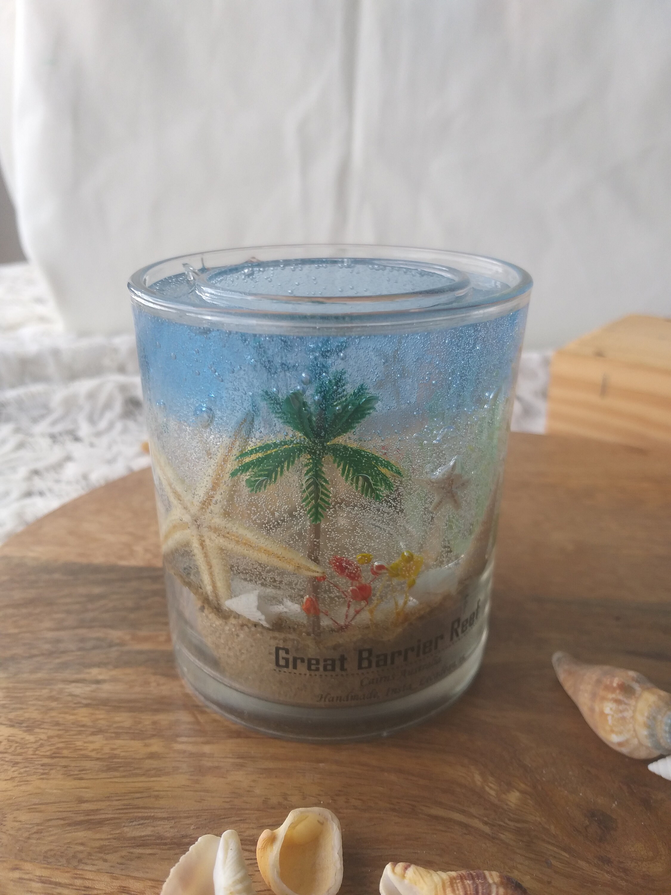 Ocean Candle Holder / Beach Candle Holder / Under Water Scene Etsy
