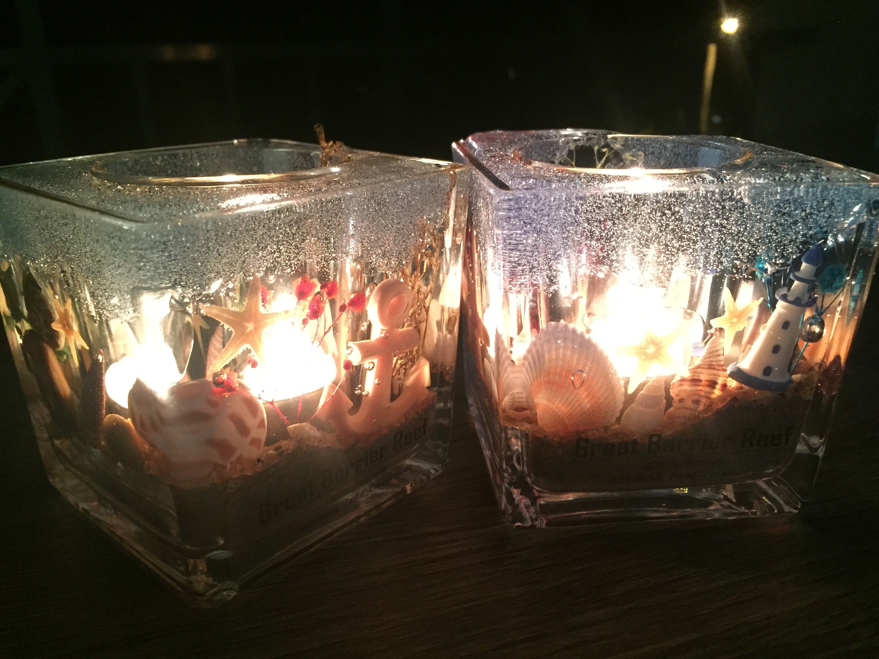 Beach Candle / Ocean Candle Holder / Handmade Candle Holder / Ocean