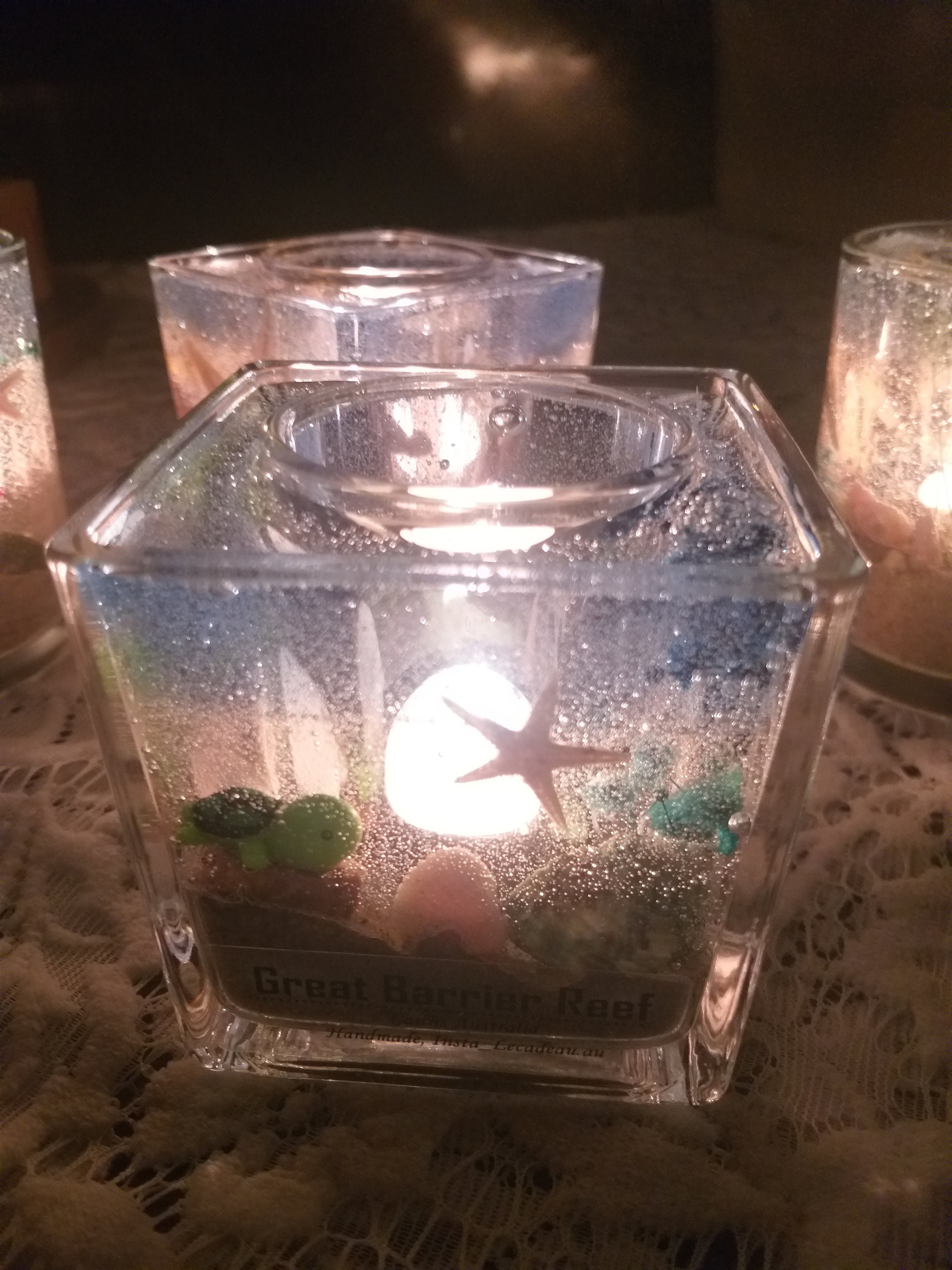 Beach candle / ocean candle holder / handmade candle holder / Etsy
