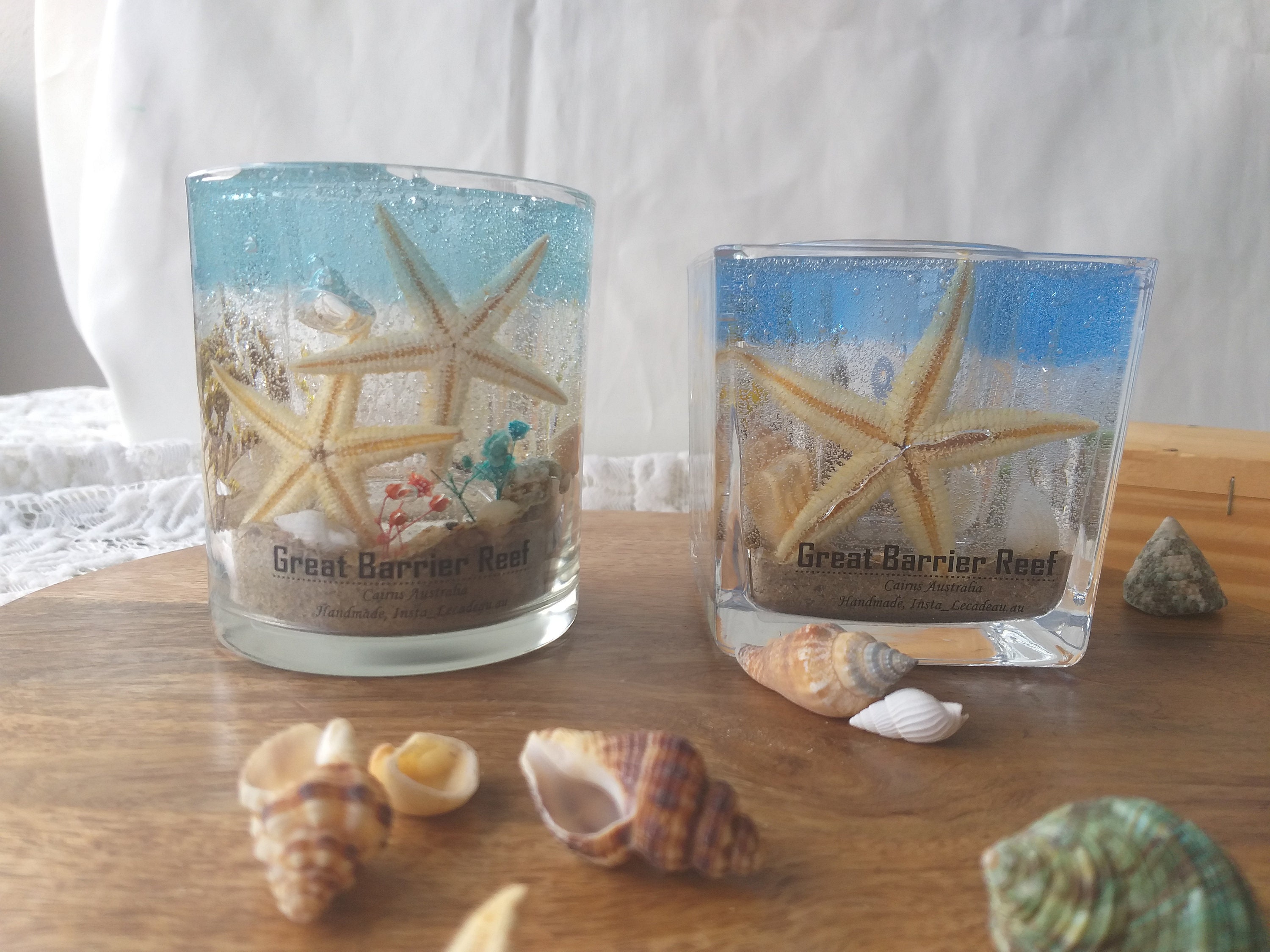 Beach Candle / Ocean Candle Holder / Handmade Candle Holder / Ocean