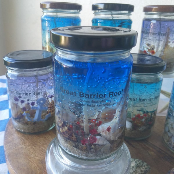 Recycled Jar Candle / Ocean candles / Beach candles / Handmade candles