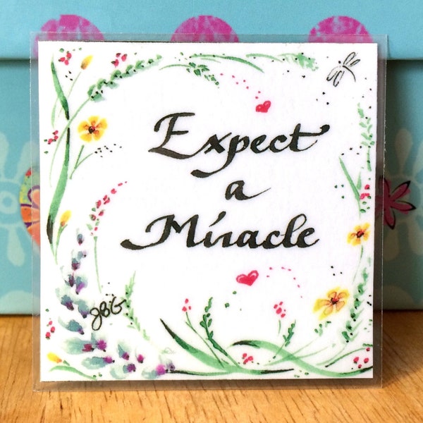 fridge magnet, Expect a miracle, gift for recovery, miracle quote, gift for healing, gift of encouragement, spiritual support, Easter gift