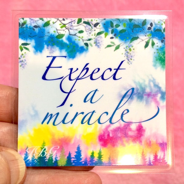 Expect a Miracle Magnet, Inspirational Quote, Spiritual Support, Encouraging Fridge Decor, Personalized Gift, miracle quote, Easter time