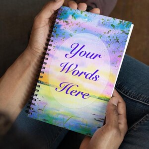 CUSTOMIZED Spiral Notebook, Personalized Wellness Journal, Self Care, Anxiety Journal, Gratitude Rainbow, Dream journal, Daily Mindfulness