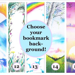 Watercolor bookmark, custom bookmarks, Loved ones are never lost... death & loss, grief mourning, services, condolences, or Make YOUR OWN Make your own #11-15