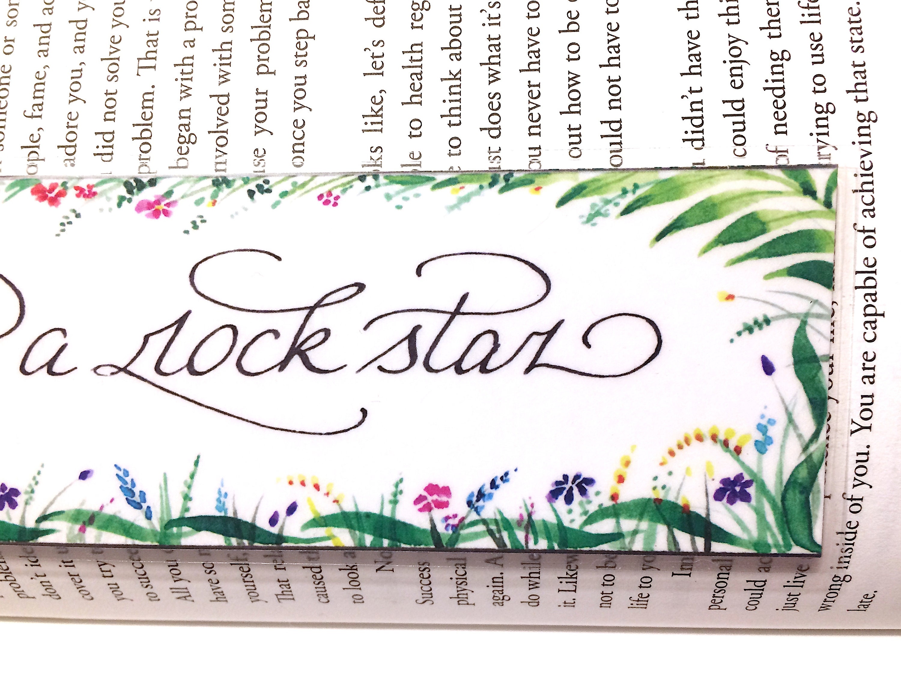 Watercolor bookmark custom bookmark You are a rockstar book Etsy