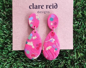 Handmade Statement Polymer Clay Earrings