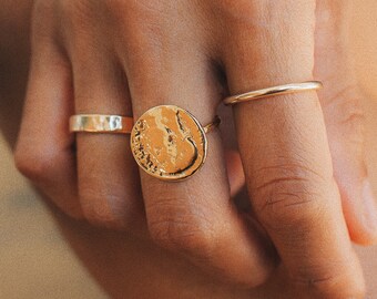 Gold Stacking Ring, Gold Ring, Gold Band, Thick Gold Ring, Gold Filled Ring, Gold Filled Band, Gold Stackable Band, Thick Gold Fill Ring