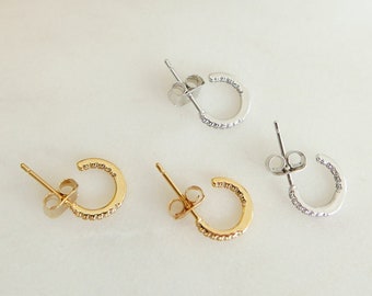 Gold Huggie Hoops, Tiny Hoop Earrings, Silver Huggie Hoops, Tiny Hoops, Huggie Hoop Earrings, Huggies, Small Hoops, Multicolor Hoops