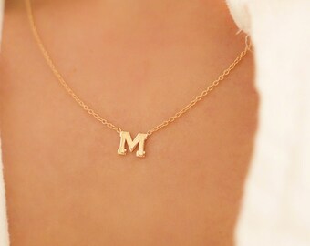 14k Gold Letter Necklace, Gold Necklace, Personalized Necklace, Valentines Day Gift, Initial Jewelry, 14k Gold Necklace, Christmas Gift, Mom