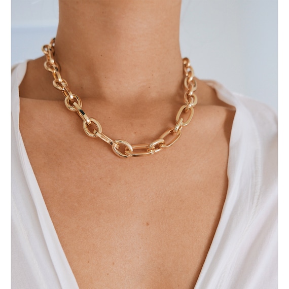 Thick gold necklace online
