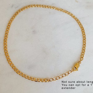 Curb Chain Bracelet, Gold Bracelet, Gold Filled Curb Chain Bracelet, Gold Layering Bracelet, Gold Chain Bracelet, Gift for Her image 3