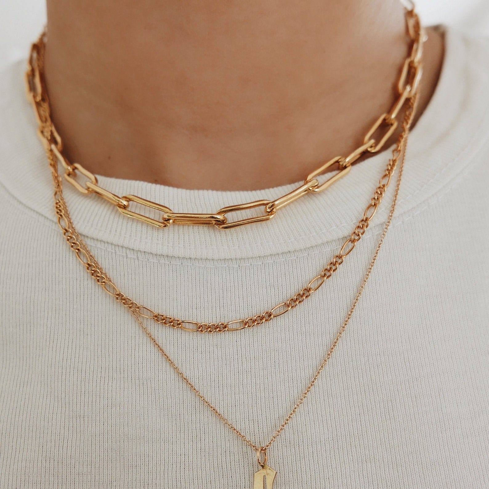 Link Choker Paperclip Chain Gold 