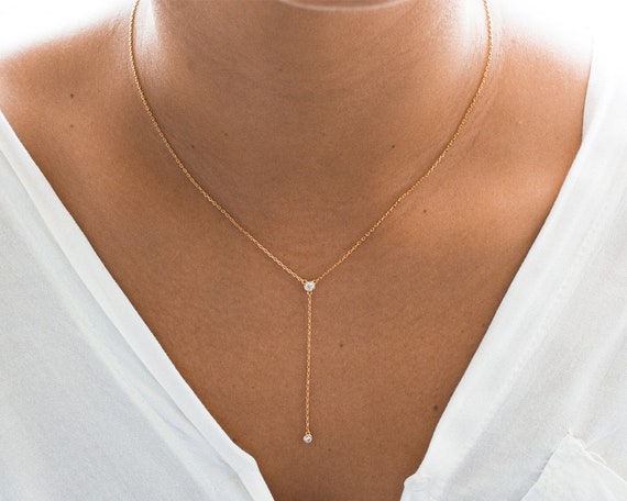 Gold y chain necklace Clearance