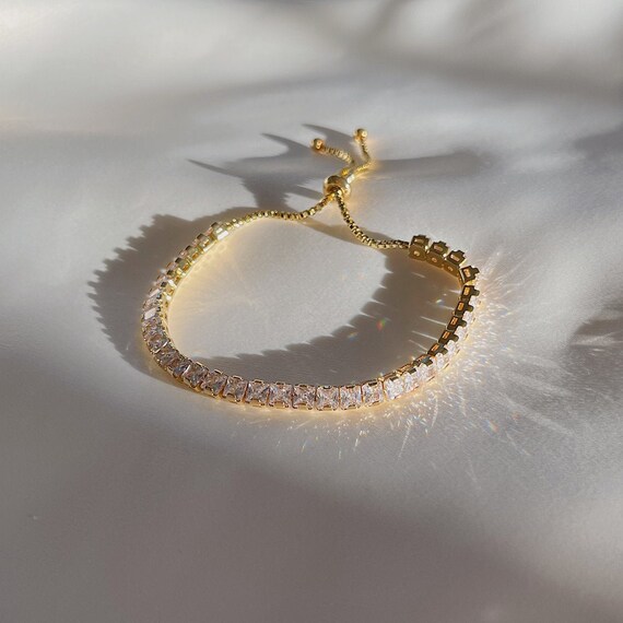 Adjustable tennis bracelet deals
