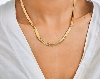 Gold Herringbone Chain Gold Chain 