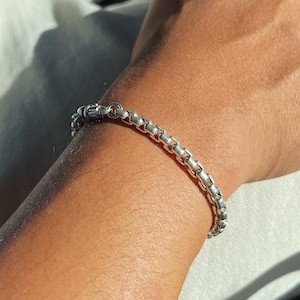 Unisex Chain Bracelet, Men&#39;s Bracelet, Men&#39;s Silver Bracelet, Men&#39;s Chain Bracelet, Men&#39;s Silver Chain Bracelet, Men&#39;s Jewelry, Gift for Him