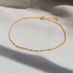 Anklets, Pearl Anklet, Gold Filled Anklet, Adjustable Anklet, Freshwater Pearl Anklet, CZ Anklet, 14k Gold Filled Anklet, Summer Anklets image 6