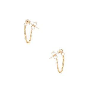 Chain Hoop Earrings, Gold Hoop Earrings, Chain Earrings, Hoop Earrings, Dainty Jewelry, Thread Earrings, Gold Filled Earrings image 7