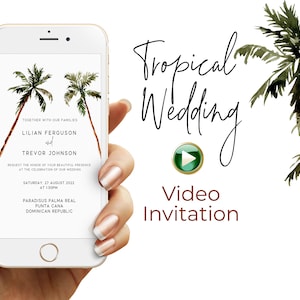 Palme Einladung, Video Einladung zur Hochzeit, Video Einladung, Video Einladung, Video Einladung, Video Einladung