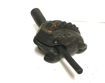 Frog Instrument Miniature Black - Best Price - Gifts - Unique - Reproduces Realistic Frog Sound - 2 inches - Gifts - Birthday - Present