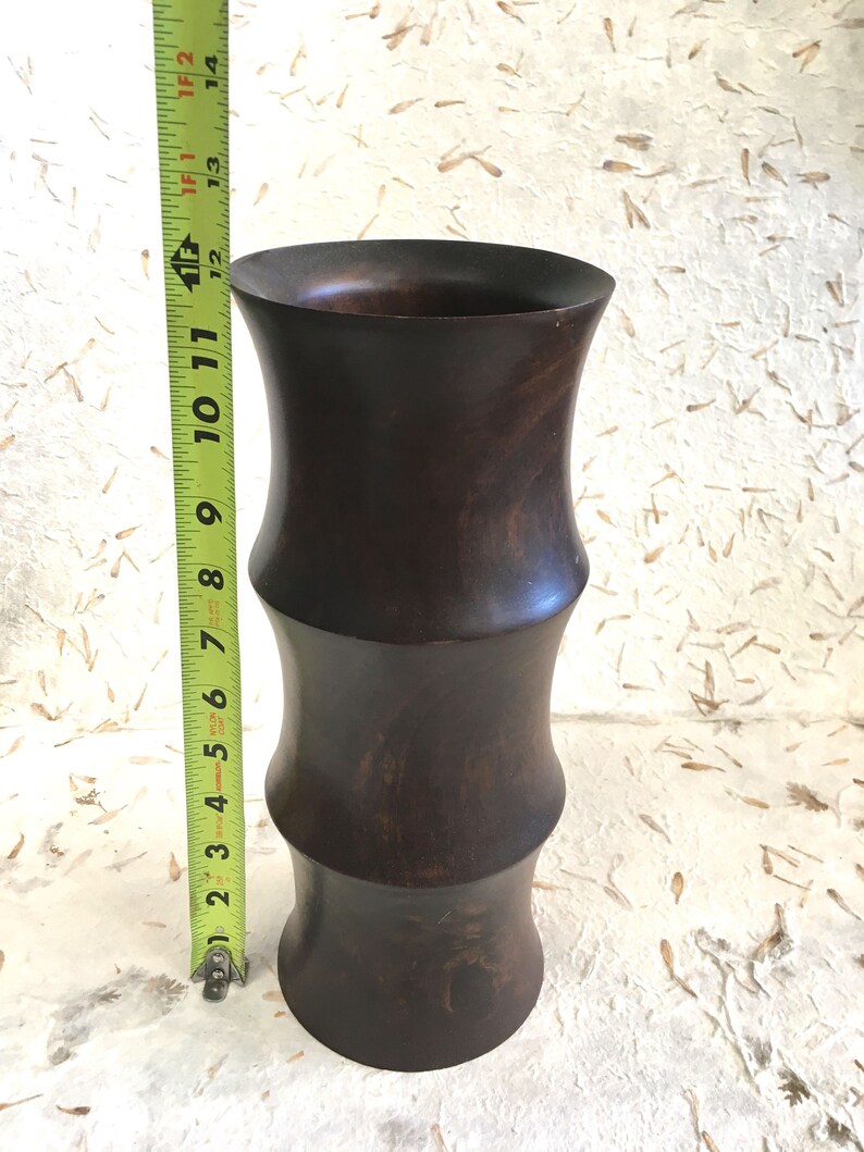 Wooden Flower Vase Hand Carved Flower Holder Wood Vase Etsy