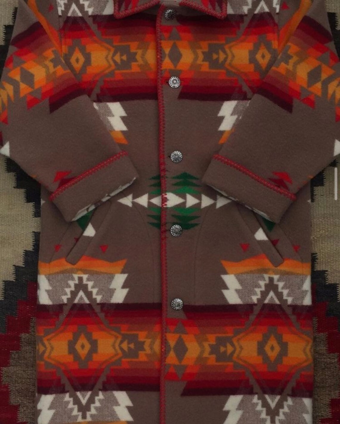 Vintage PENDLETON Blanket Coat Men S Western Cowboy chimayo Etsy