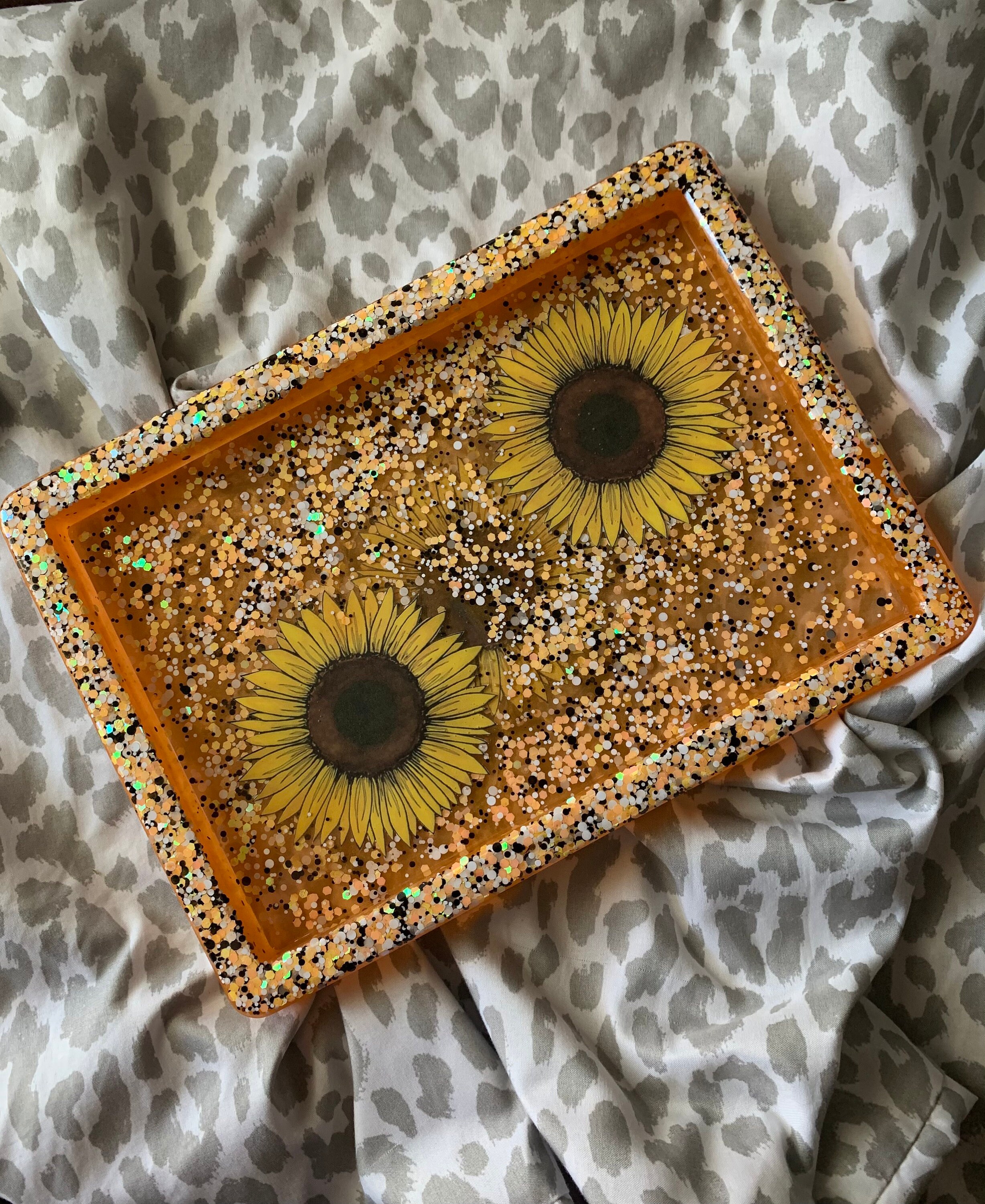 Sunflower Rolling Tray Etsy