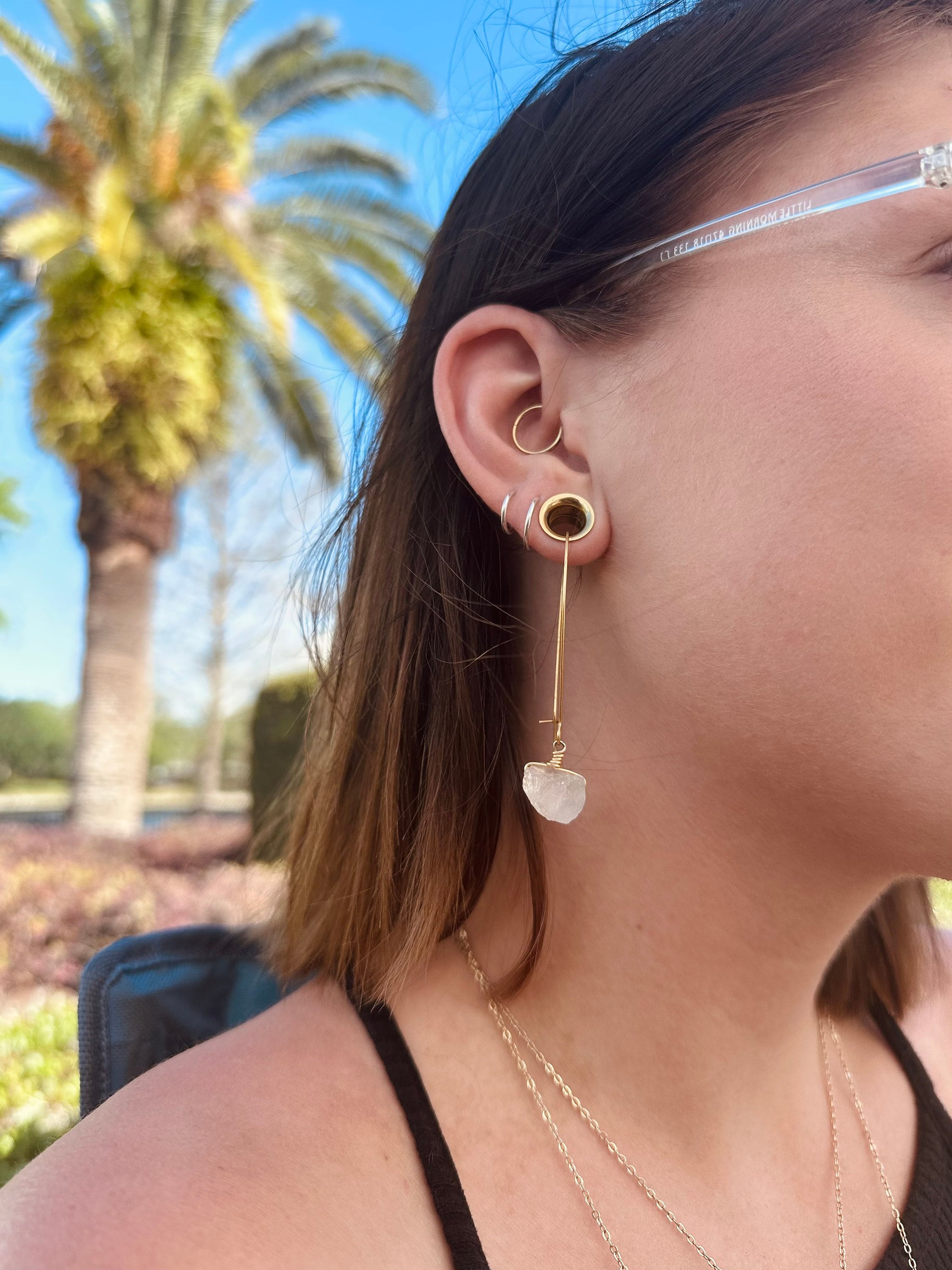 Dangle earrings for gauged cheap ears