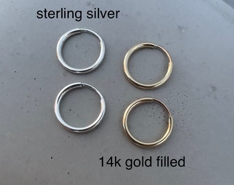 Endless Hoops | 14k Gold Filled | Sterling Silver