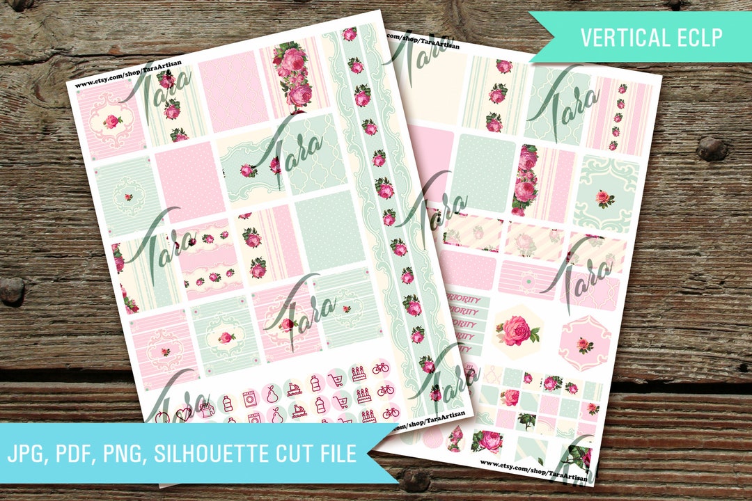 Planner Sticker Sheets,diy Vertical Erin Condren Life Planner ...
